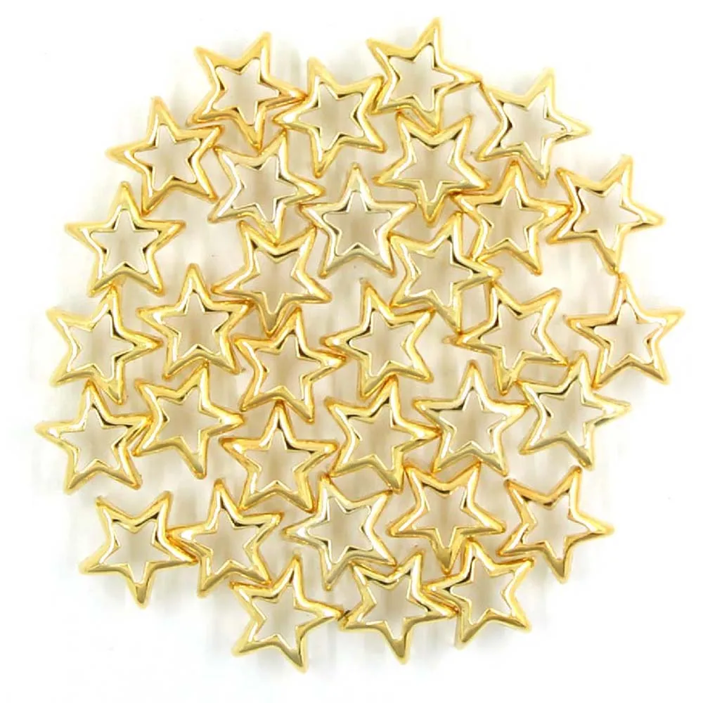 100 шт. золотые заклепки в форме звезды металлические полые шпильки для панковских