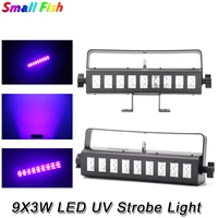2pcslot led uv wall washer light 9x3w led display dj party holiday christmas club sound activated flash stage lighting effect