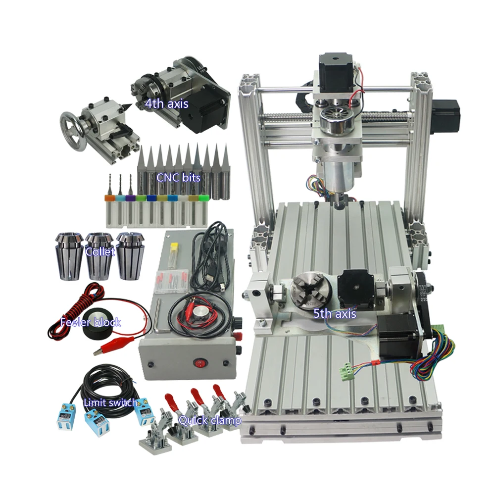 LY Mini DIY CNC 3020 обновление 4020 металлический алюминиевый фрезерный станок 400 Вт