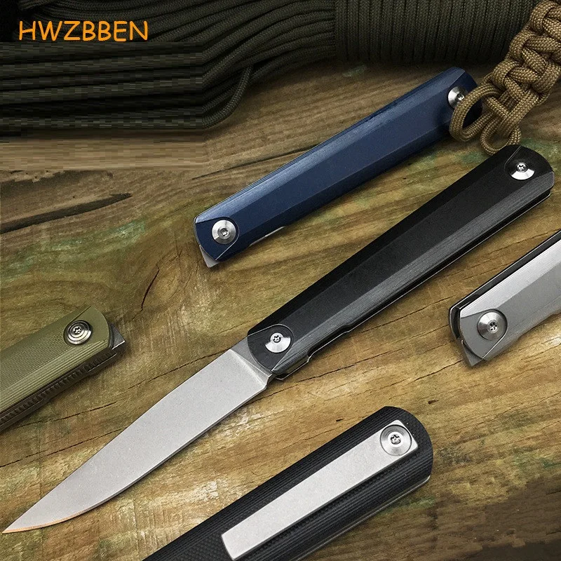 

New Tactical Folding Knives G10 Handle 9Cr18MoV Blade Outdoor Pocket Camping Hunting Knife Utility Tool