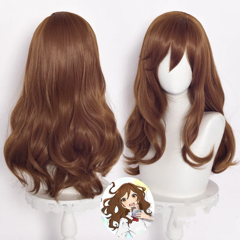 

Kyoko Hori Cosplay Horimiya Cosplay Women Long Curly Wave 60cm Brown Wig Cosplay Anime Cosplay Wigs Heat Resistant Synthetic Wig