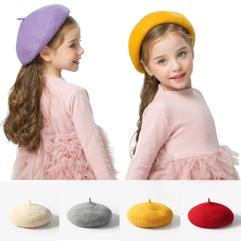 

Осенне-зимняя теплая шапка карамельных цветов, вязаные шапки для маленьких девочек и мальчиков, однотонные шапки, хлопковые береты, детская...