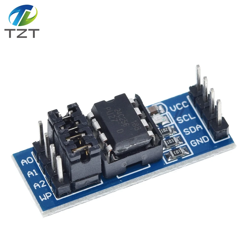 Модуль памяти TZT AT24C256 I2C IIC интерфейс EEPROM 8P чип индикатор источника питания