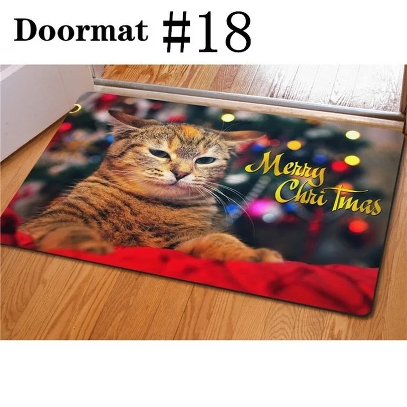 Рождественский Придверный коврик BLRISUP с милым мультяшным рисунком напольный для