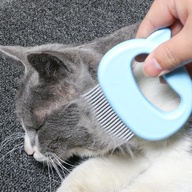 Elastic Soft Needle Comb Pet Hair Removal Massaging Shell Cat Massage Brush Kitten Grooming Shedding Tools Bathing Supplies | Дом и сад