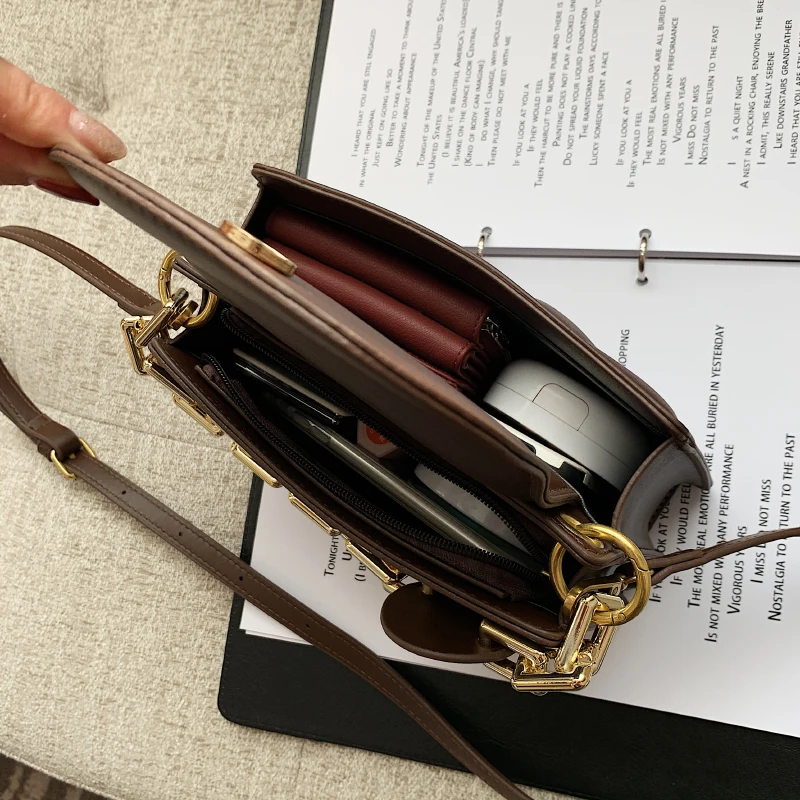 

PU Leather Crossbody Bags for Women 2020 Small Simple Shoulder Bag Female Chain Purses and Handbags Ladies Hand Bag