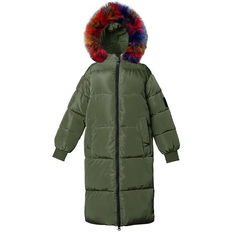army green 2 Большой Размер 7XL, женский пуховик, модное зимнее пальто, женские удлиненные парки, утолщенная теплая зимняя куртка, Женское пальто большого размера - Цвет: army green 2