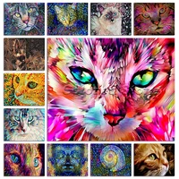 5d full square diamond painting embroidery cross stitch animals cat dog 3d diy round drill mosaic colorful fanstay cartoon husky