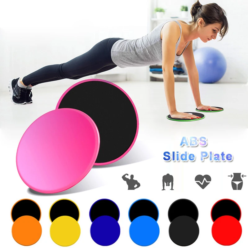 1 Pair Fitness Glide Plate Sports Sliding Pads Gliders Slider Abdominal Round Triangle Disc Workout Gym Body Exercise Training