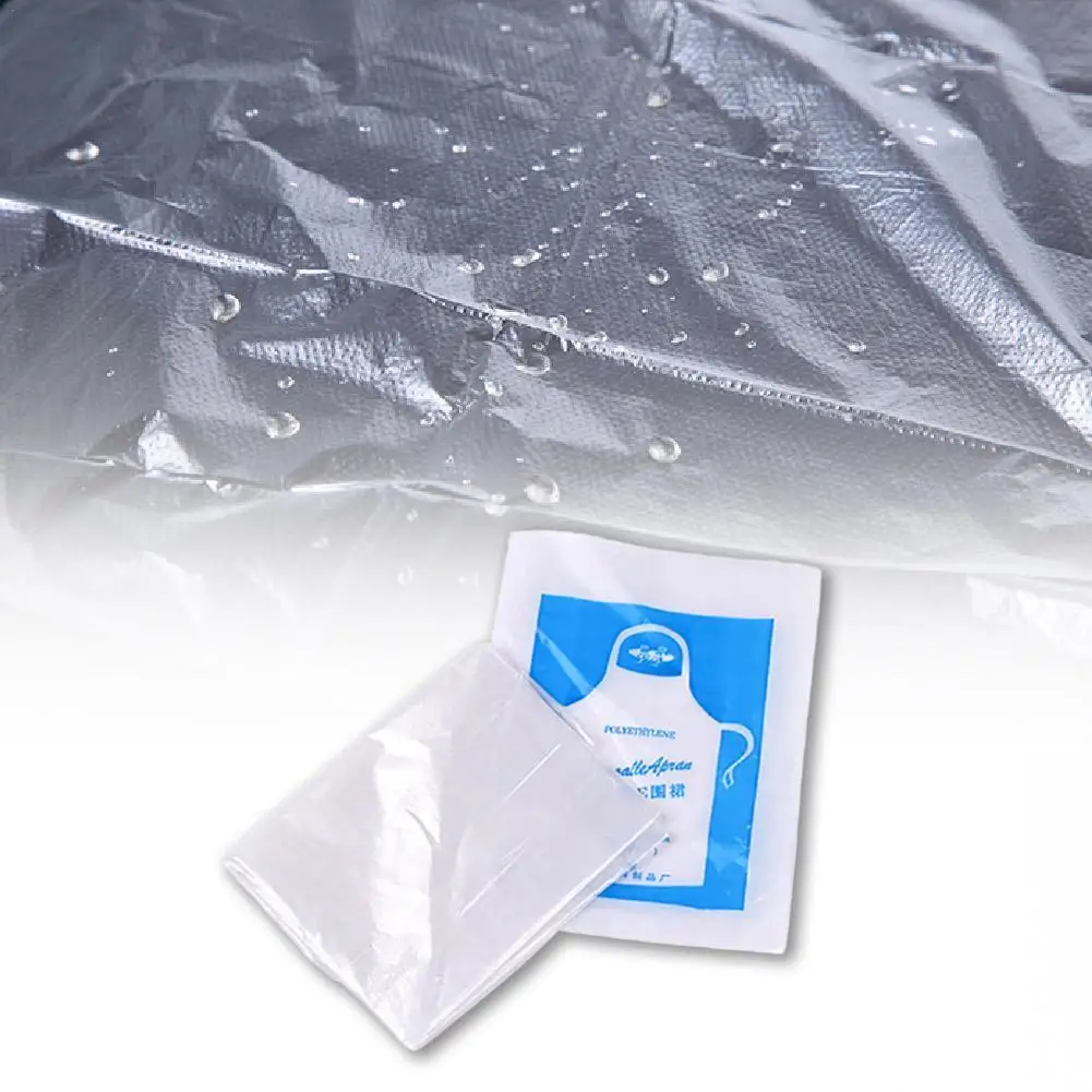 

plastic cooking apron For adults and children disposable transparent wholesale and apron kitchen painting waterproof dustpr M2L3