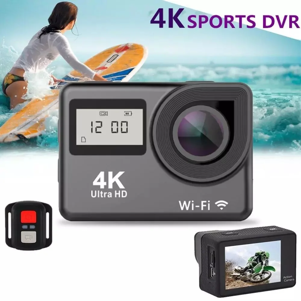 Экшн-камера Ultra HD 4K 30fps WiFi 2 0 дюйма 170D Подводная Водонепроницаемая камера для