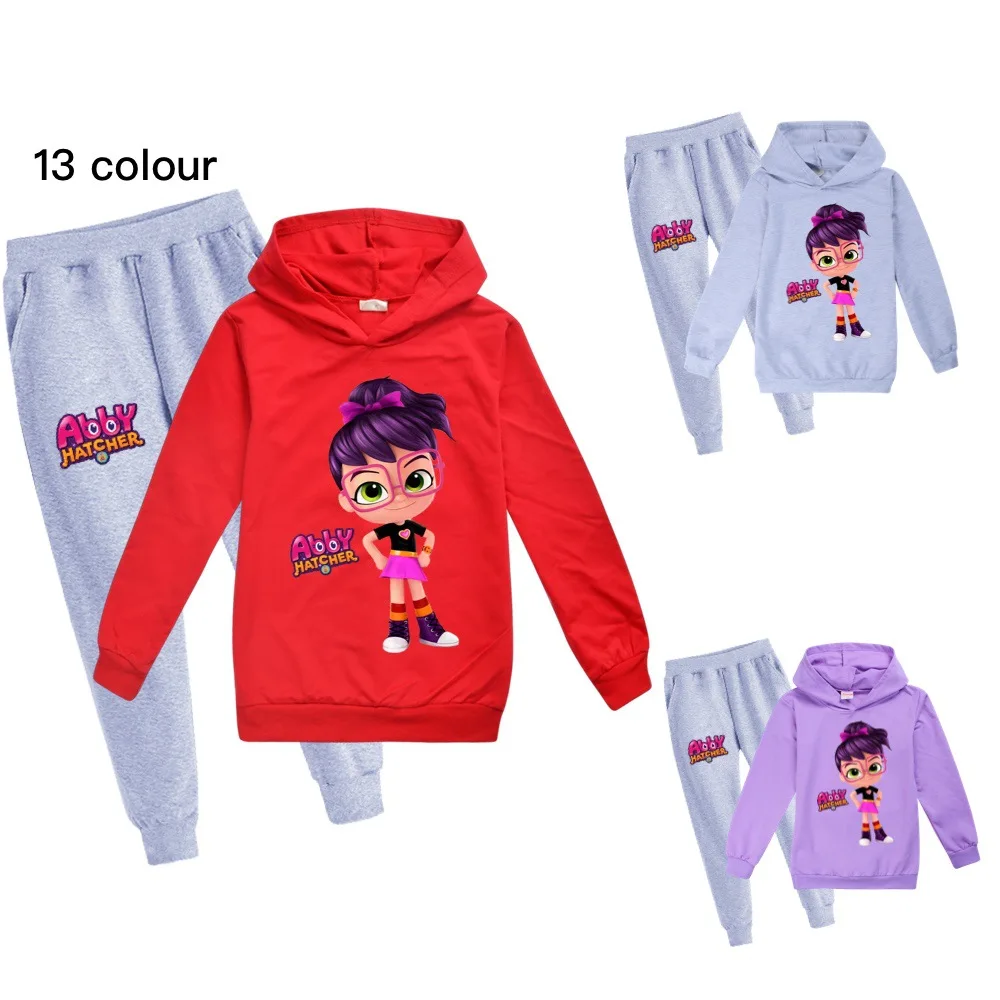 

Abby Hatcher Y Kids Clothes Hoodies Sweater Cotton Sweatshirt Suit Cartoon Set Teenager Boys Girls Clothing Pullover Hip Hop