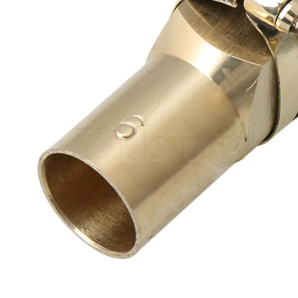 Yibuy 1 комплект латунь цвет Alto мундштук для саксофона 6# Металл для Alto Sax
