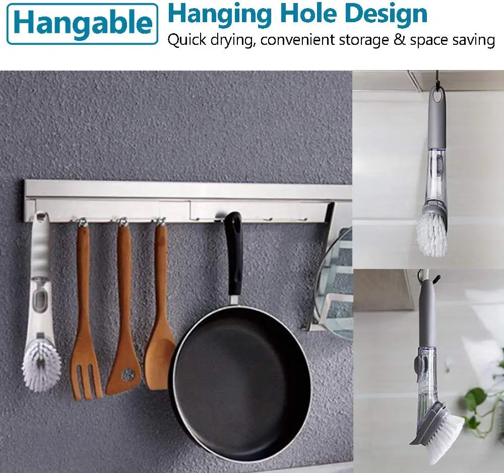 Кухонный автоматический дозатор жидкого мыла с чашей|Чистящие щетки| |