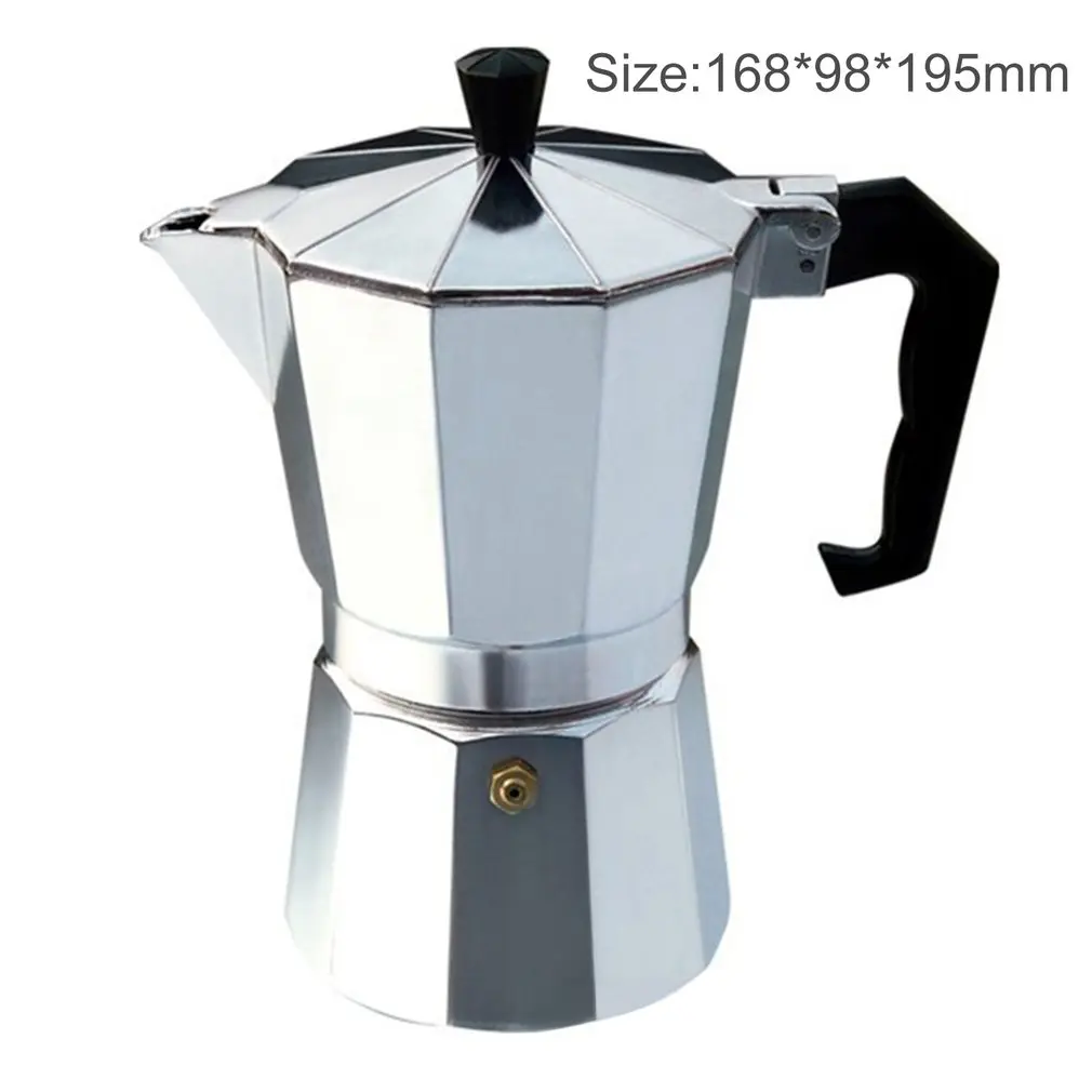 

Aluminium Moka Pot Octangle Coffee Maker For Mocha Coffee Black Coffee Italian Coffee Practical Gift Easy Clean Up