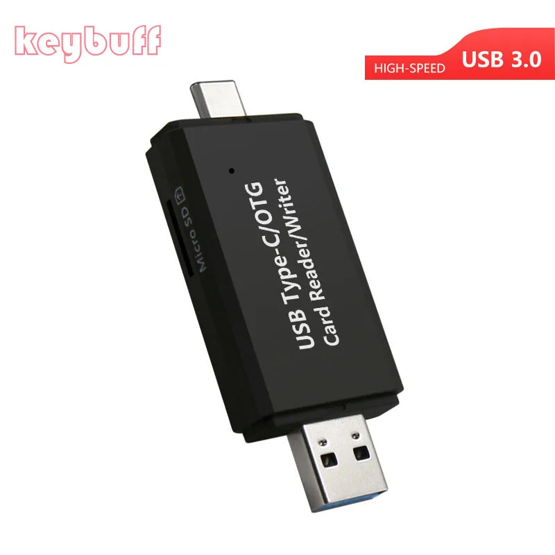 Высокоскоростной USB 3.0 Type C 2 в 1 OTG кардридер sd TF/sd для