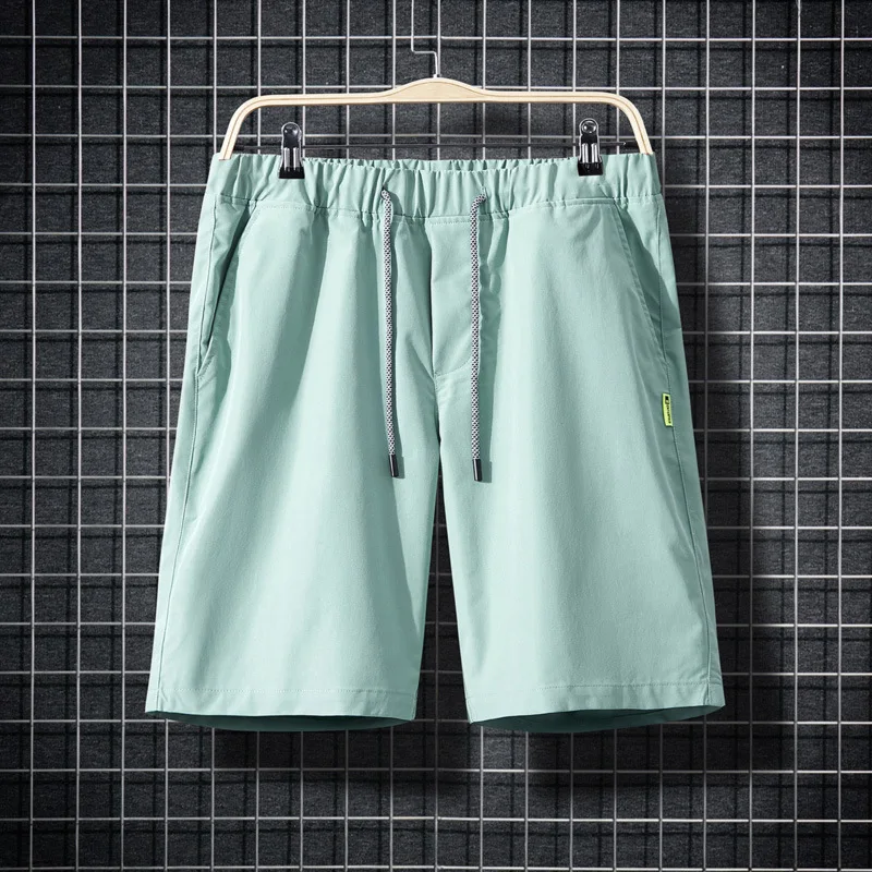 

2021 Men's shorts summer thin casual Capris Korean Trend beach pants solid large loose overalls men's pants