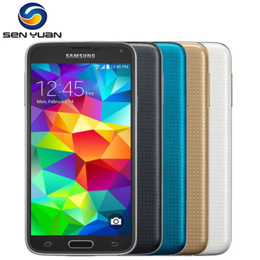 Оригинальный разблокированный Samsung S5 I9600 G900F G900A G900 5 1 дюймовый экран 2 Гб ОЗУ 16 ПЗУ