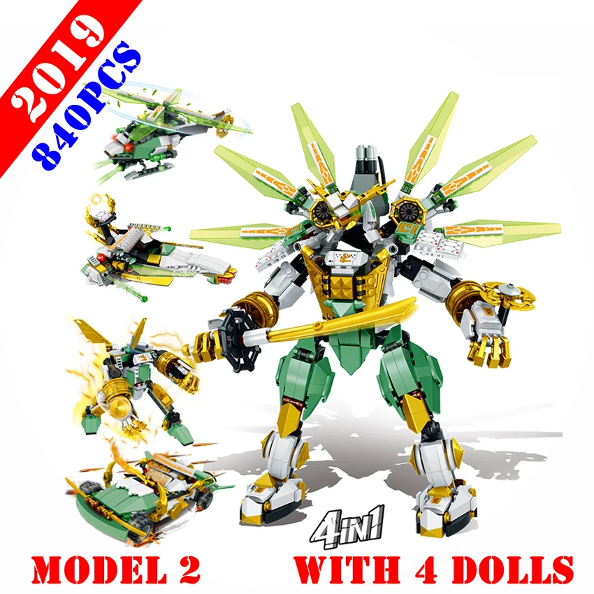 

New 929pcs Ninja Lloyd Titan Mech Robot DIY Building Blocks Sets with Figures Educational Compatible Ninjagoed Toys for Children
