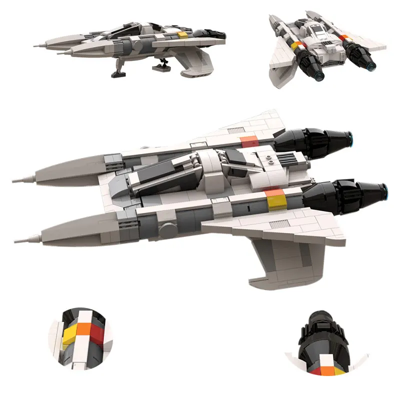 

STAR Buck Rogers Starfighter Building blocks Movie Military Fighter model bricks DIY toys for kids or adult collection gifts