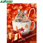 AZQSD Бриллиантовая фотография Рождественская вышивка крестиком разразы 5D алмазная вышивка животное фотография домашнее украшение