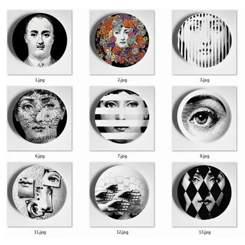 Fornasetti таблички на стену декоративные для дома гостиной кухни держатель