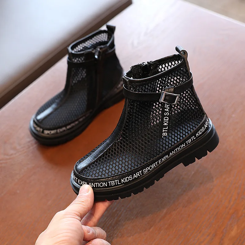 

Новинка лета 2021, детская прозрачная обувь, ботинки на молнии для девочек, однотонная детская обувь, трендовая гладиаторская обувь на плоско...