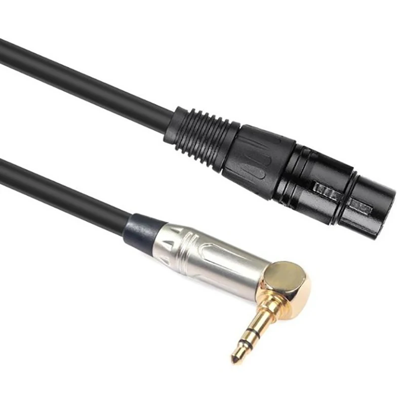 0.3M 90 Degree 3.5Mm Stereo Trs Male To Xlr 3Pin Female Audio Cable Wire Converter For Earphone Microphone Electric Guitar | Электроника