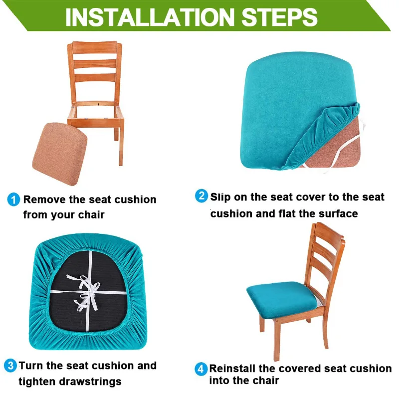 

Chair Covers Anti-Dirty Soft Chair Cushion Durable Home Supplies Fashion House Decor Solid Color Portable Seat Cover