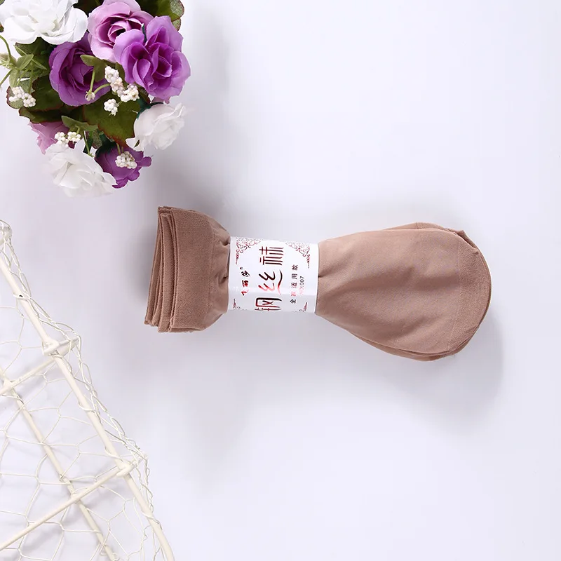 

10 Pairs / lot Hot Sale Autumn Comfortable Silk Socks Women Low Price Cool Solid Color Breathable Sexy Skin Sock 6 Colors