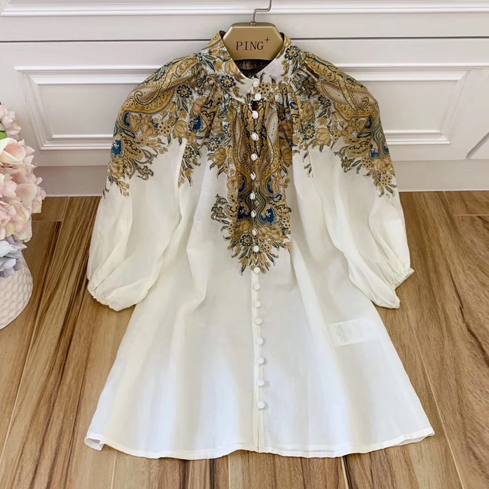 Женская роскошная шелковая блузка с длинным рукавом фонариком красного цвета