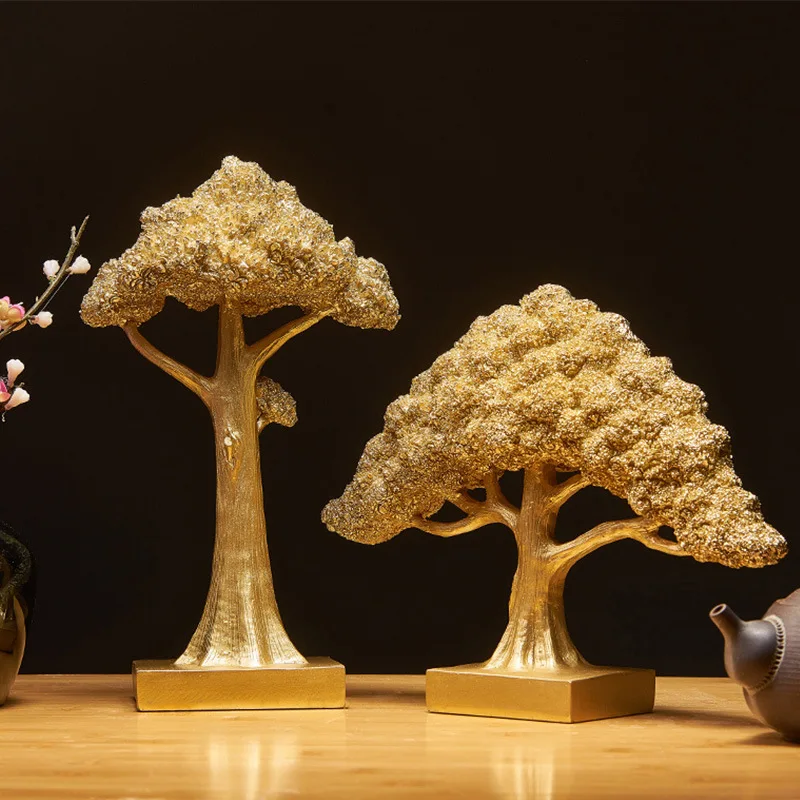 

Luxury new Chinese golden tree ornaments store cashier decorations desk creative furnishings