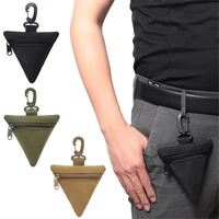 triangle belt bag for outdoor mini wallet key card case coins storage bag coin purse mens money clutch zipper small handbag