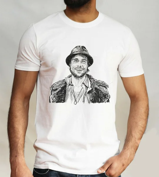 

SNATCH Brad Pitt White T-Shirt