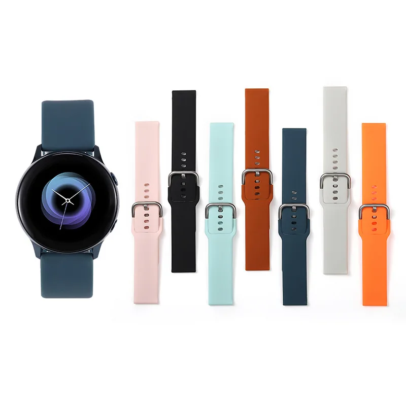 Ремешок силиконовый для Samsung Galaxy Watch Active 2 40/44 мм спортивный умный Браслет Gear S2 Classic
