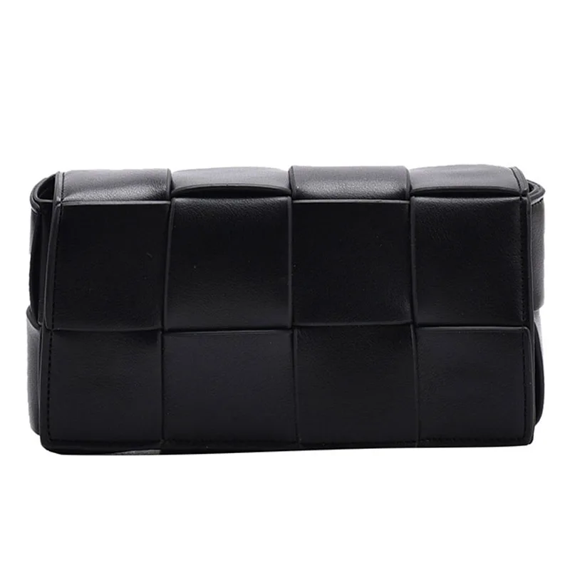 

Square Crossbody bag 2021 Weave Fashion New Quality PU Leather Women's Designer Handbag Mini Shoulder Messenger Bag Waist bag
