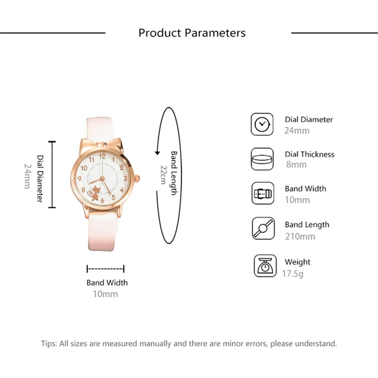 

Otoky Luxury Watch For Women Quartz Watch Stainless Dial Watch Korean Cute Cat Student Trendy Reloj Mujer