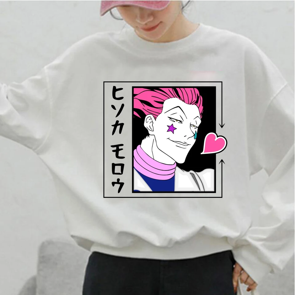 

Hunter X Hunter Killua O Neck Hot Topic Tops Shirts Hoodies for Women Anime Print Pullovers Harajuku Women Sweatshirts Tops