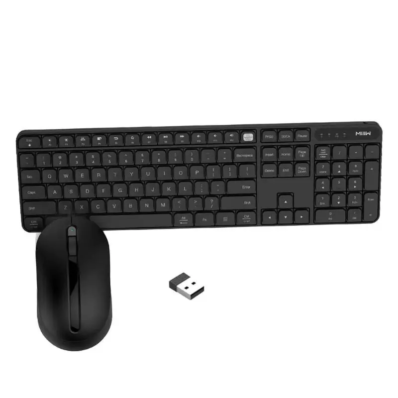 XIAOMI MIIIW MWWK01 2,4G Беспроводная IPX4 Клавиатура Мышь комбо для Windows/Mac водонепроницаемый индикатор электричества лампа без батареи