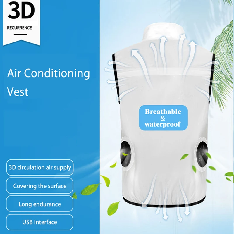 PARATAGO летний вентилятор охлаждающий жилет для мужчин и женщин кондиционер крутое