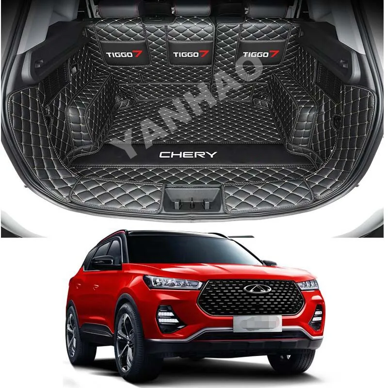 

Кожаные прочные коврики для багажника Chery Tiggo 7 Pro 2021, задние аксессуары для украшения интерьера