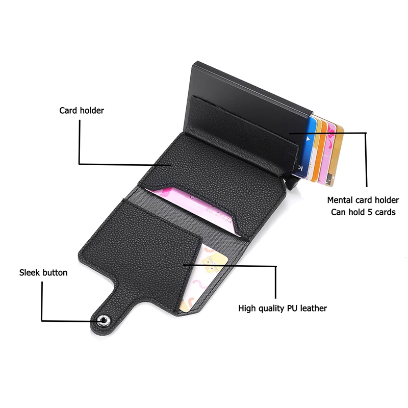 2020 модный минималистичный банковский держатель для Карт RFID Противоугонный