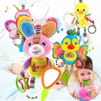 infant toys for babys rattles car hanging toys bed winding plush rabbit stuffed animals toddler room decor sensory toy boys girl
