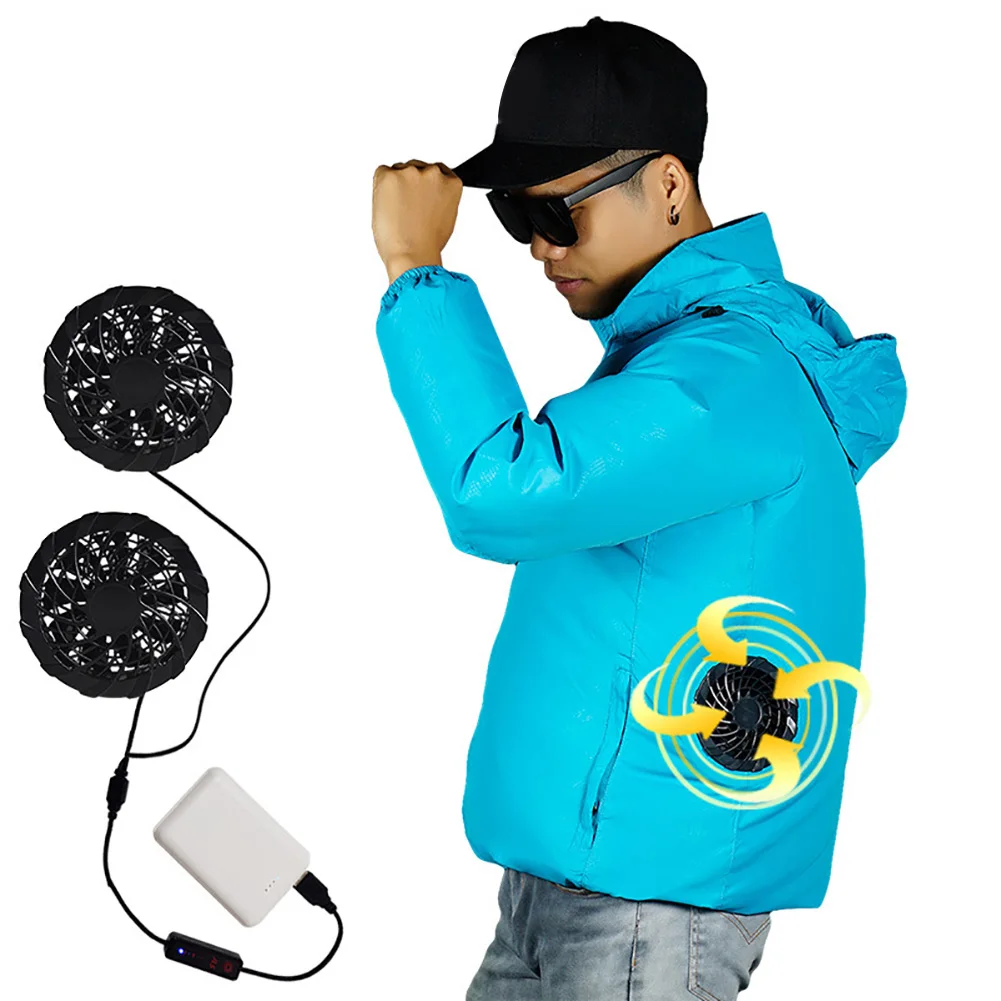 Мужская Летняя водонепроницаемая куртка с капюшоном охлаждающий вентилятор