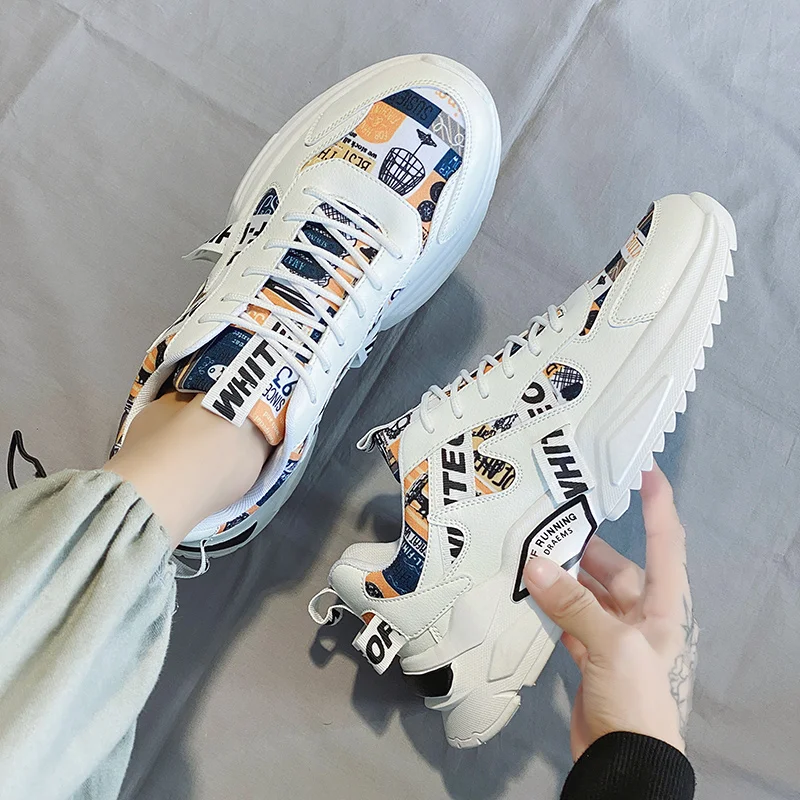 

Outdoor Men's Sneakers Casual Men's Sports Shoes Fashion Men Casual Shoes Non-slip Male Sneakers Heighten Sneakers Male Footwear