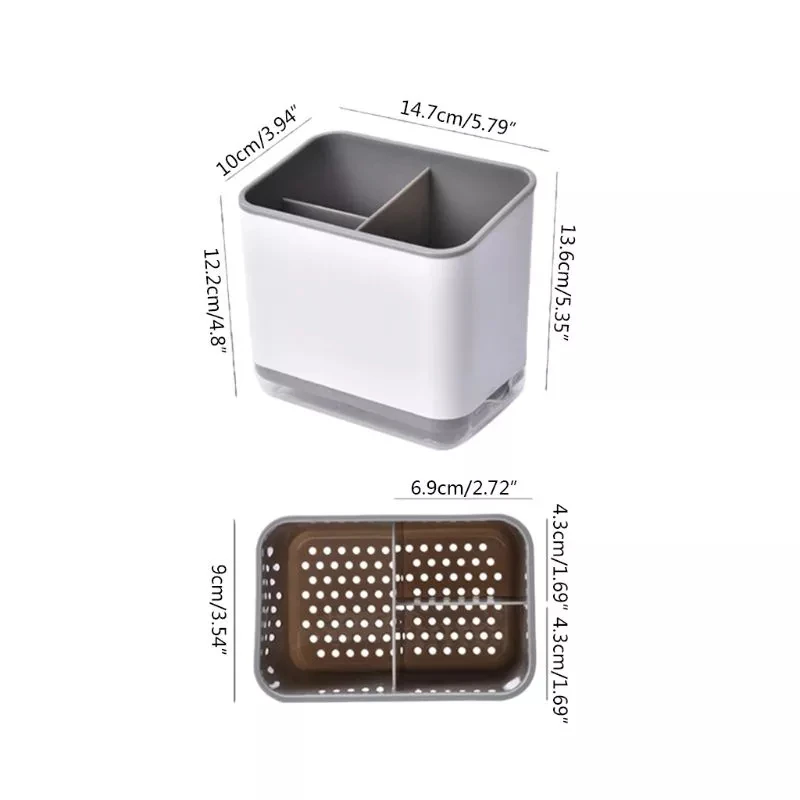 

Multifunctional Spoon Fork Chopstick Storage Holder Boxs Plastic Utlery Drain Rack Easy-to-clean Kitchen Double-layer Storage