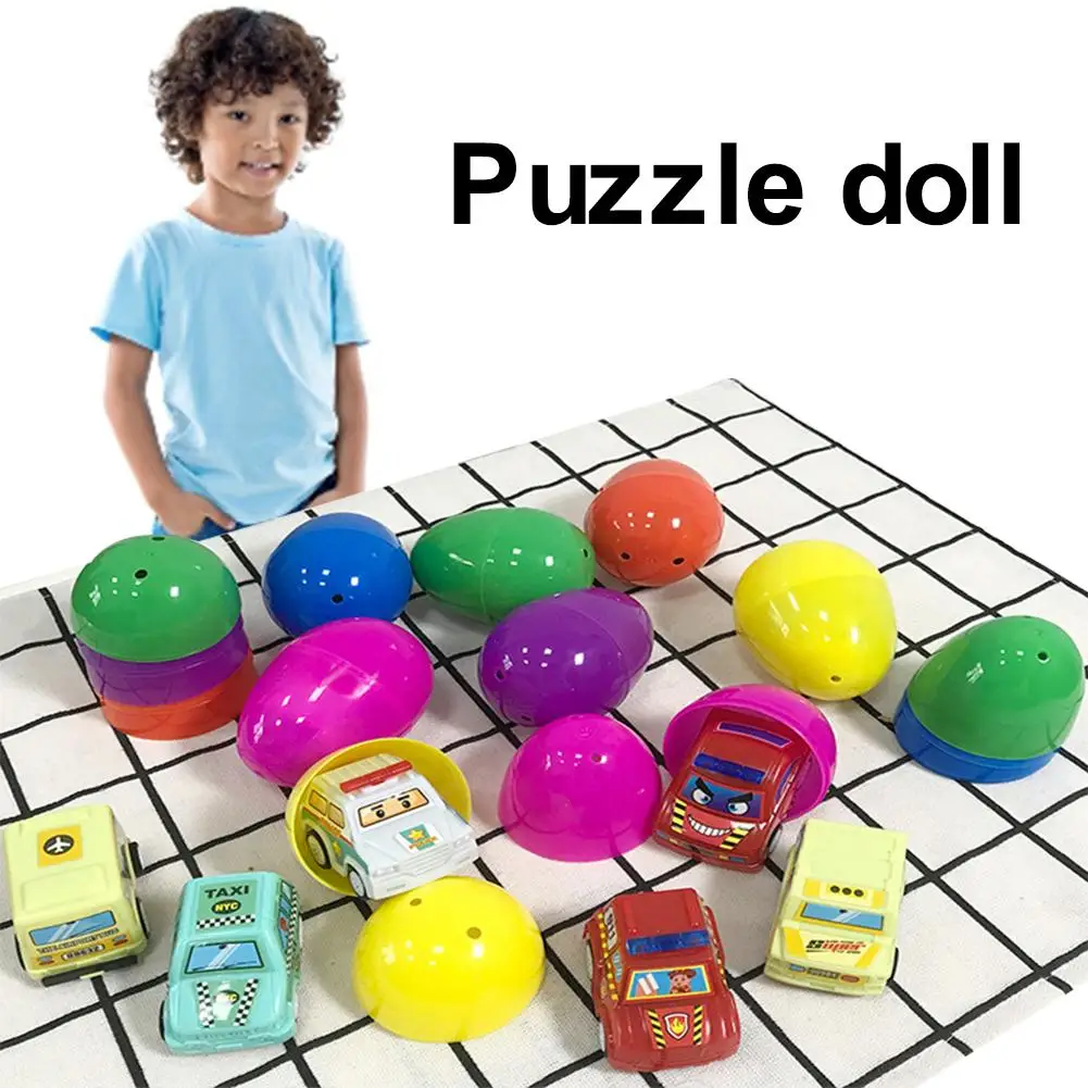 

Пасхальное яйцо, литье под давлением, автомобиль с откидной крышкой, разноцветное необычное яйцо-сюрприз, необычное детское открытое яйцо, ...