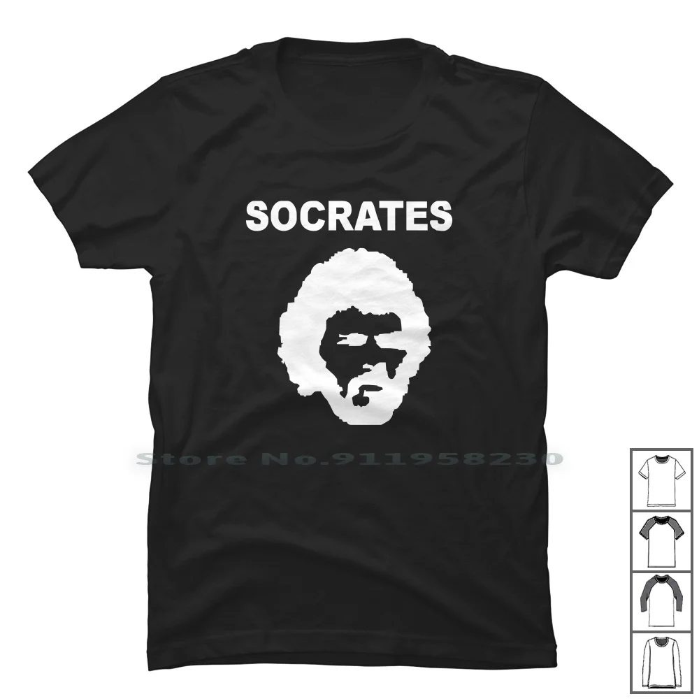 Футболка Ретро Socrates Бразилия 70s Футбольная легенда 100% хлопок бразильский мир