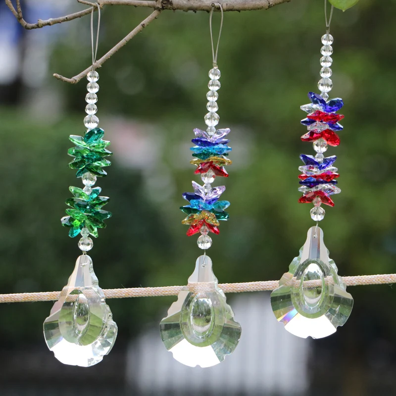 1 шт. Хрустальное стекло Солнцезащитная Призма подвесное украшение фэн шуй