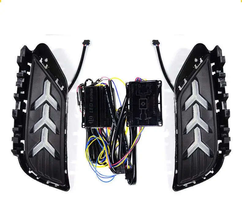 

2pcs Car LED Daytime Running Lights DRL /Turn Signal Lamp For Volkswagen Bora 2016-2018